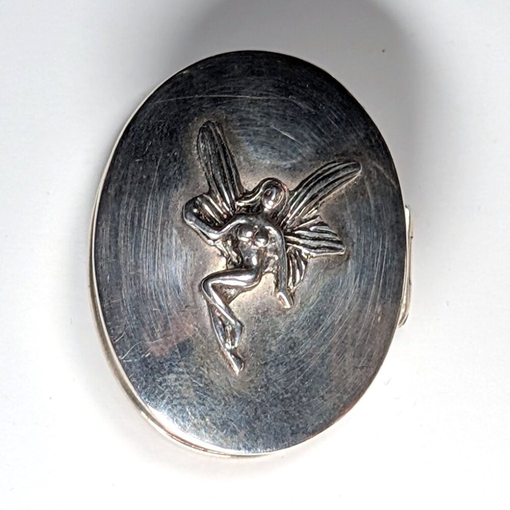 Sterling Silver Fairy pill box or trinket Box - Picture 11 of 14